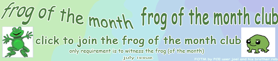 frog of the month - july