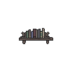[Custom] Single Tiny Hardwood Shelf of Books