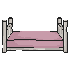 Pink Lightwood Bed